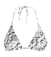 Tory Burch All-over Printed Tie-fastened Bikini Top