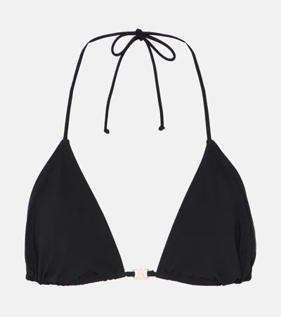 Tory Burch Gemini Bikini Top In Black / Gold