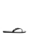 Tory Burch Gemini Link Jelly Thong Sandals In Black