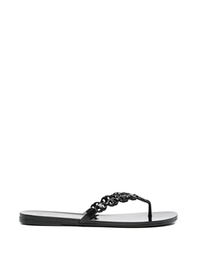 Tory Burch Gemini Link Jelly Flip Flop In Black