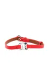 Tory Burch Gemini Leather Bracelet In Red