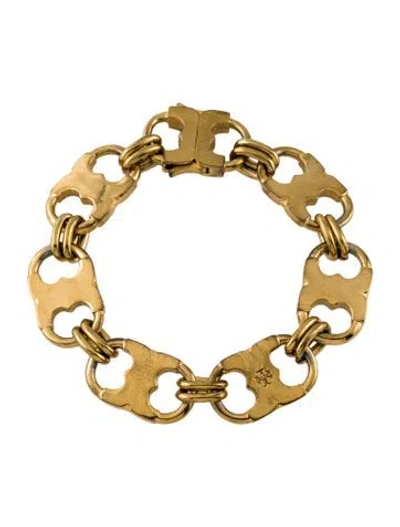 Pre-owned Tory Burch Gemini Link Bracelet, 6.75" In Multi