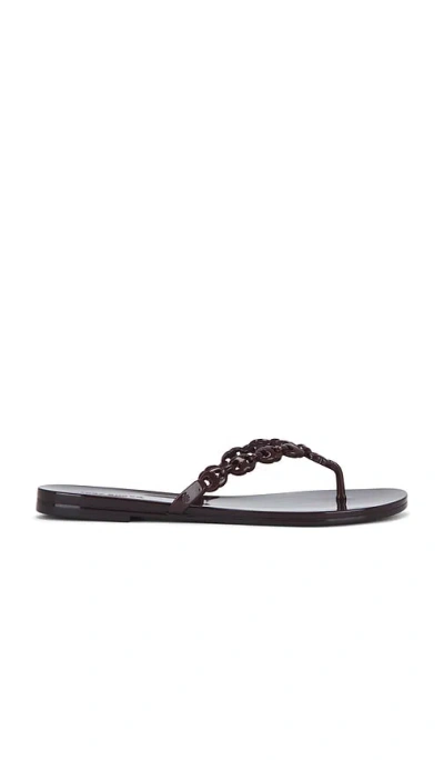 Tory Burch Gemini Link Jelly Flip Flop In Brown