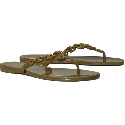 Tory Burch Gemini Link Jelly Flip Flop In Green