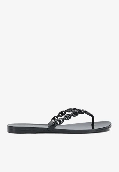 Tory Burch Gemini Link Jelly Flip-flops In Multi