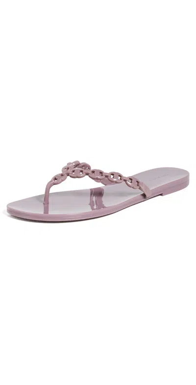Tory Burch Gemini Link Jelly Sandals Light Mauve In Purple