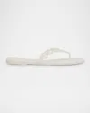 Tory Burch Flat Sandals Braided Strap Open Toe In White