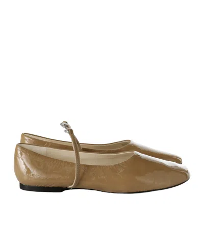 Tory Burch Gemini Link Mary Jane Ballet In Brown