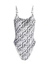Tory Burch One Piece Stretched Swimsuit In White