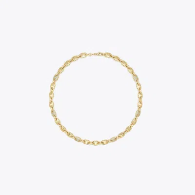 Tory Burch Gemini Link Pavé Necklace