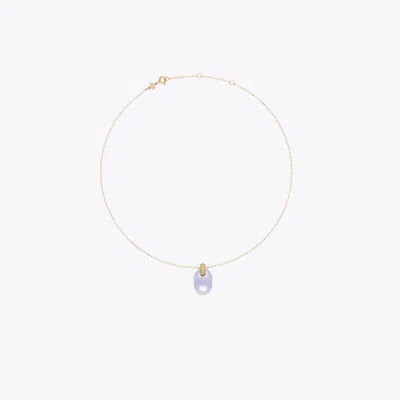 Tory Burch Gemini Link Pendant Necklace In Gold