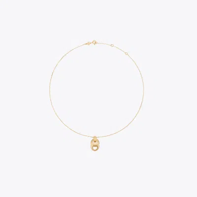 Tory Burch Gemini Link Pendant Necklace In Gold