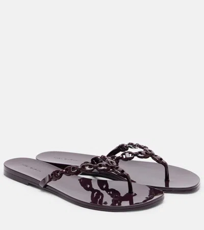 Tory Burch Gemini Thong Sandals In Black
