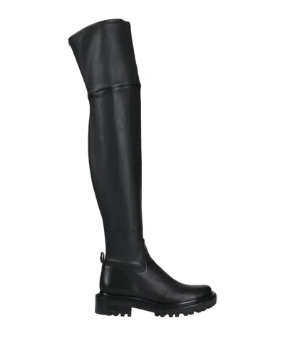 Tory Burch Genuine Leather Over-the-knee Boots In Black