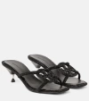 Tory Burch Miller Geo Bombé Pavé Sandals In Black