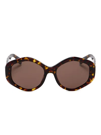 Tory Burch Geometric-frame Sunglasses In Brown