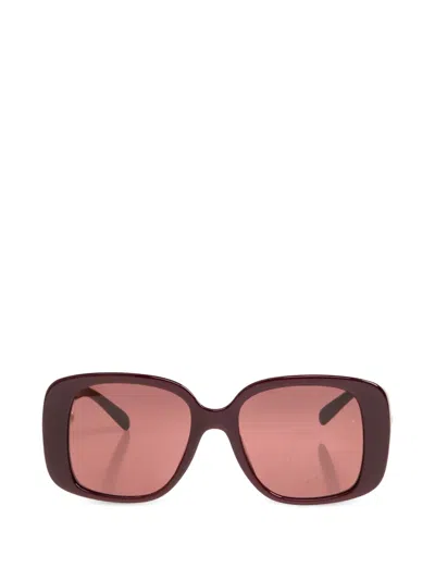 Tory Burch Geometric-frame Sunglasses In Red