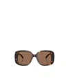 Tory Burch 53mm Gradient Square Sunglasses In Brown