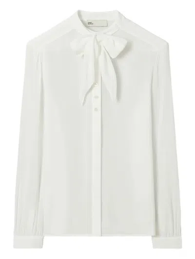 TORY BURCH GEORGETTE BOW BLOUSE