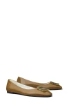 Tory Burch Georgia Ballet Flat In Almond Oats