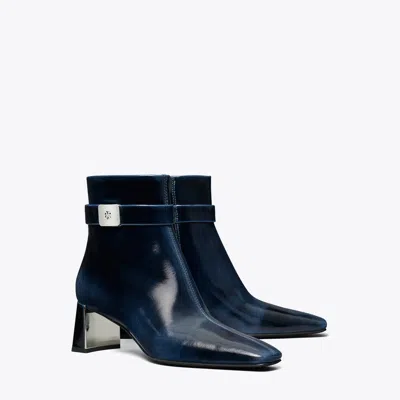 Tory Burch Georgia Heeled Ankle Boot In Blue