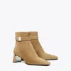 Tory Burch Georgia Heeled Ankle Boot In Gray