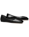 Tory Burch Georgia Leather Ballet Flat In Black