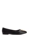 Tory Burch Woman Ballet Flats Black Size 9.5 Leather In Black