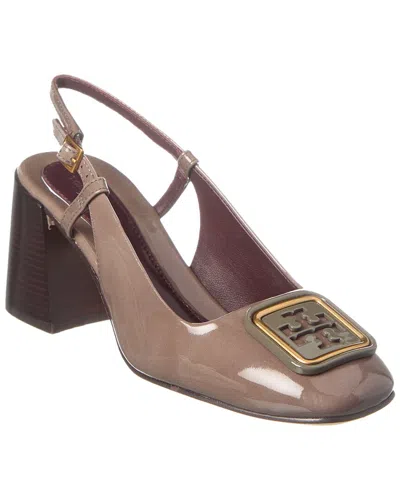 Tory Burch Georgia Patent Slingback Pump In Grey
