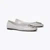 Tory Burch Georgia Pavé Ballet In Bay Gray