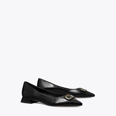 Tory Burch Georgia Pointed Toe Flat 20mm In Perfect Black