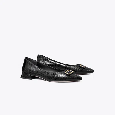 Tory Burch Georgia Pointed Toe Flat In Black
