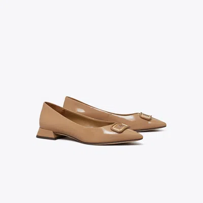 Tory Burch Georgia Pointed Toe Flat In Brown