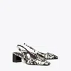 Tory Burch Georgia Slingback Heel In Dark Marble Multi-tone