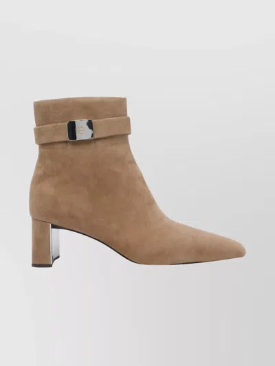 TORY BURCH GEORGIA SUEDE ANKLE BOOTS WITH BLOCK HEEL
