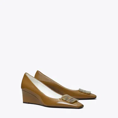 Tory Burch Georgia Wedge Pump In Almond Oats