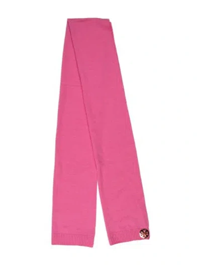 Pre-owned Tory Burch Gg Logo Scarf In Pink