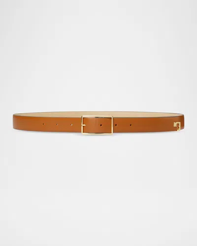 Tory Burch Gigi Belt In Aged Tan Gold
