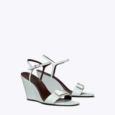 Tory Burch Gigi Wedge Sandal In Summit/silver