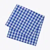 Tory Burch Gingham 70" Square Tablecloth In Blue