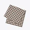 Tory Burch Gingham 70" Square Tablecloth In Brown