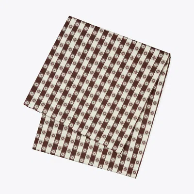 Tory Burch Gingham 120x70 Tablecloth In Brown