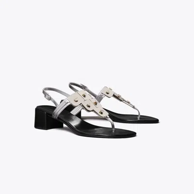 Tory Burch Gladiator Capri Heeled Sandal In White