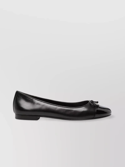 TORY BURCH GOAT LEATHER BOW BALLET