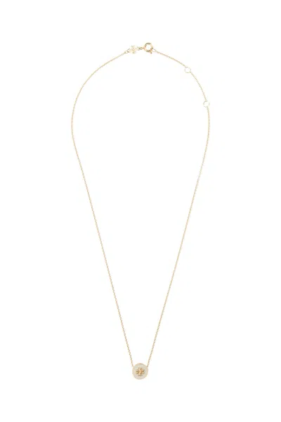 Tory Burch Gold Brass Kira Necklace In Tory Gold New Ivory