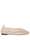 Tory Burch Embellished Mesh Ballet Flats Scarpe Basse Beige