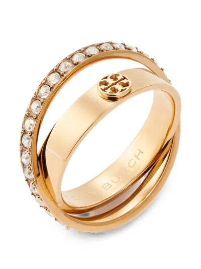 Tory Burch Gold Crystal Brass Jewelry