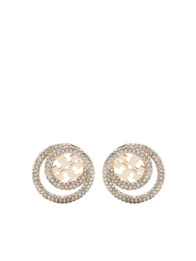 Tory Burch Gold-plated Double T Stud Earrings