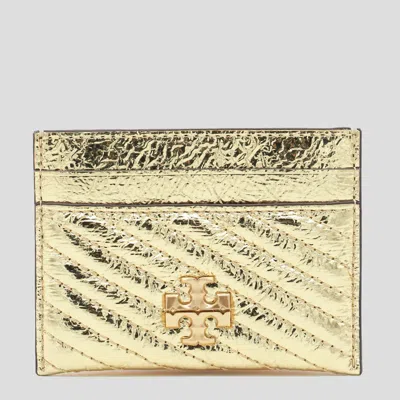 Tory Burch Gold Tone Card Holder In Golden