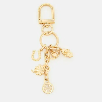 Pre-owned Tory Burch Gold Tone Key Ring